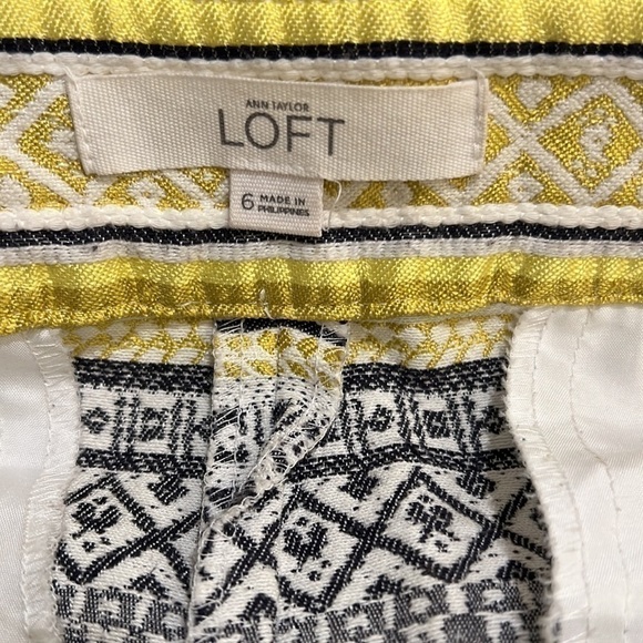 Ann Taylor LOFT Ravenna yellow woven shorts 6 - Picture 5 of 6